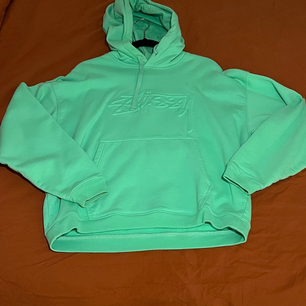 Stussy Mint Green Pullover Hoodie